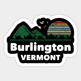 Mountain Sunset Flying Birds Outdoor Burlington Vermont Sticker